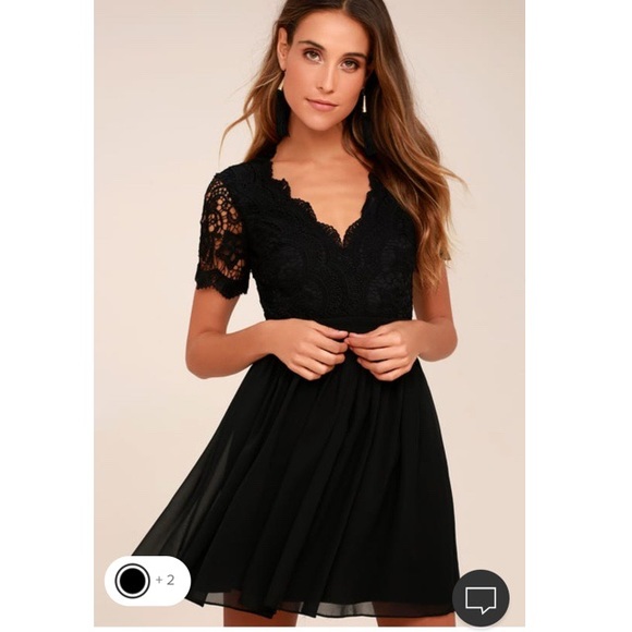chinese dress ladies Black Tiered Short Dress with Lace Back
